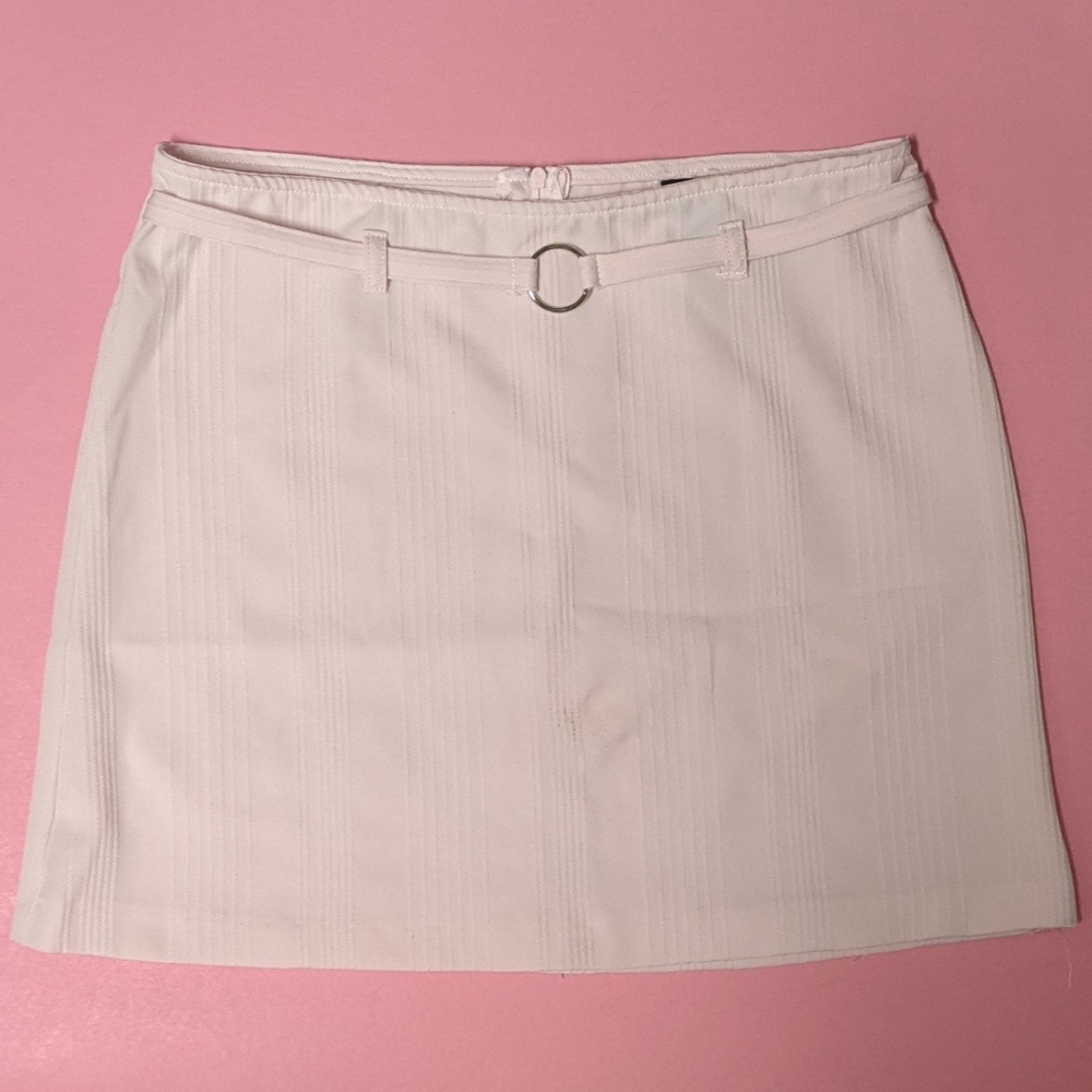 3/$25 Vintage Pastel Pink Mini Belted Low Waisted Pencil Skirt